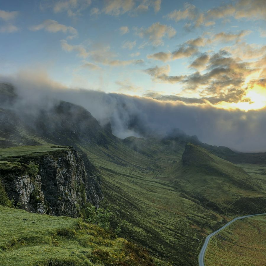 Green hills at sunset for worldwide USDT flasher users
